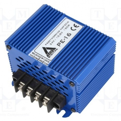 Redutor de tensão  Comutado   DC/DC 24v/13.8v  DIGITAL P25/PE16   24A e 12A