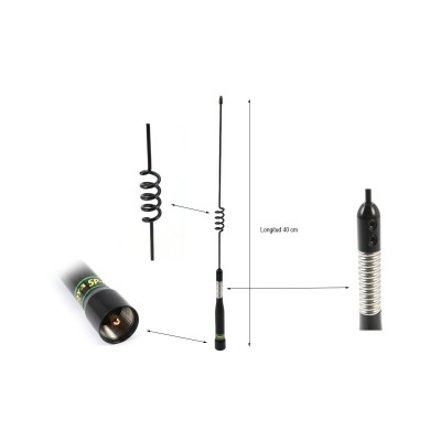 Antena Móvel Dual Banda 144/430Mhz NAGOYA S40HB