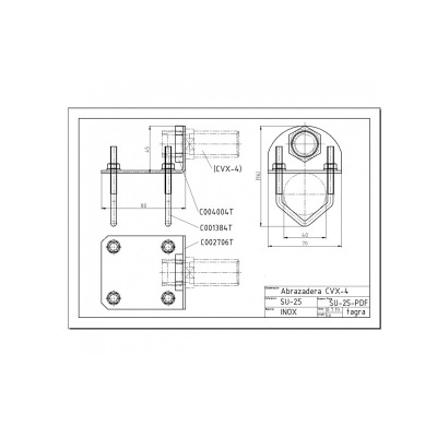 Suporte Metálico de Antena Tagra SU-25 - Para Barco