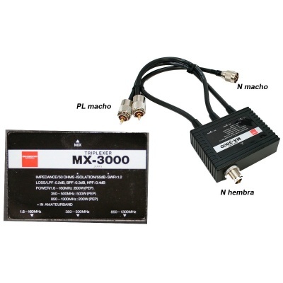 Triplexer Diamond  MX-3000 | MX-3000N | MX-3300MN  1xN(f)x2PL(m)x1N(m)