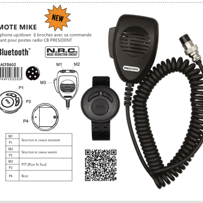 Microfone de mão  PRESIDENT REMOTE MIKE ACFD-602