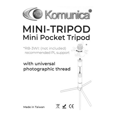 TRIPOD Mini tripé de bolso com rosca universal KOMUNICA PWR-MINI-TRIPOD