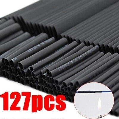 Manga Termo retrátil  PRETA  KIT 127 PCS PRETO