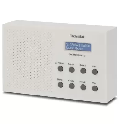 Receptores/Scanner TECHNISAT TECHNIRADIO 3 BLANCO, RADIO PORTÁTIL BAD+/FM
