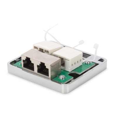 Tomada de Superfície  Rede  2XRJ45  CAT6 FTP  Metalica ref 711