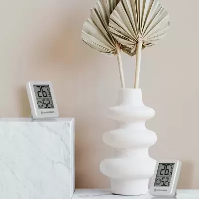 Meteorológica Bresser ClimaTemp Hygro indicador branco 3 peças