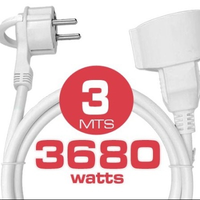 Cabo de extensão M/F Shuko com pega 220V 16A (1.5/3/5Mts)