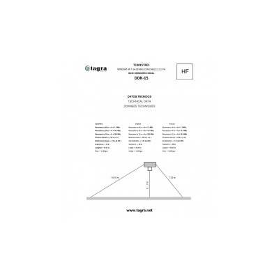 Antena Base HF Dipolo Windom 10-20-40 metros TAGRA DDK-15