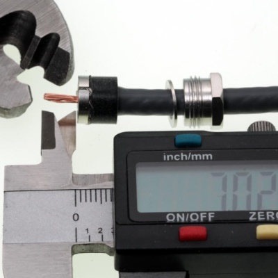 Conector Tipo N  Fêmea Cabo RG-58/142/223/HYPERFLEX-5/AIRBONE-5/LMR-240/H-155 UG-N-22-155-TA Made in Germany