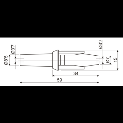 Porta Fusível para fusíveis  6,3x32mm e 5x20mm 06.001