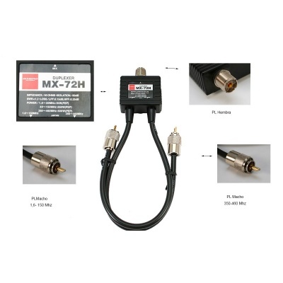 Duplexer Diamond  MX-72H  1xPL(f)x2PL(m)