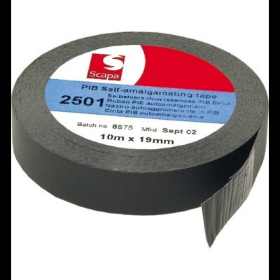 Fita Auto Vulcanizante  Preta  19x0.5mm 3 e 10  Metros  SCAPA 2501