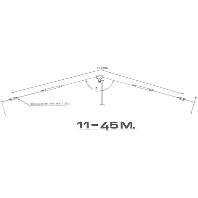 Antena Base CB Dipolo LEMM  AT-43 (11 e 45 M)