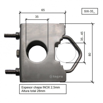 Grampo TAGRA SIX-352 - Aço Inox