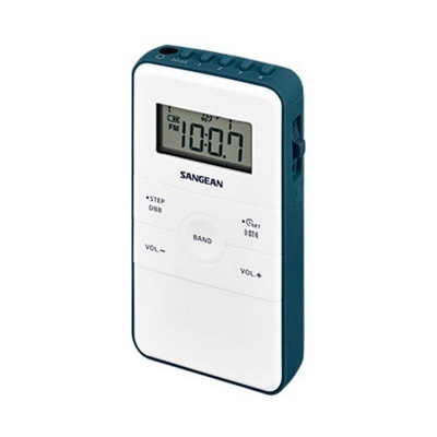 Radio Portable Sangean DT-140 Pocket – FM/AM, 40 Préréglages, Rechargeable Par USB, écouteurs Inclus, Gris/noir