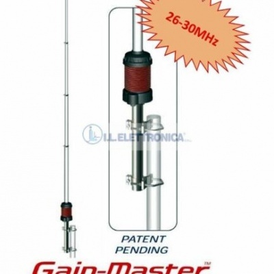 Antena Base Gain-Master CB\27Mhz AM FM SSB 5/8 - Fibra + Choke | 25.5-30 MHz No tuning required 10/11/12M