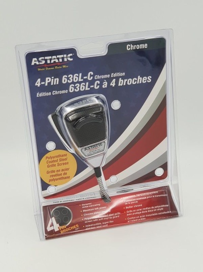 Microfone de Mão Dinámico ASTATIC 636L-C E ASTATIC RD104E-4B  | 4 Pinos