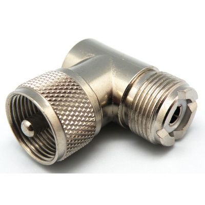 Adaptadora PL UHF  Fêmea  | PL 259 UHF Macho 90º -Teflon