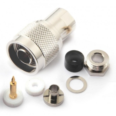 Conector Tipo N  Macho Cabo H-155 (Gold Contact)  N-155-STG - N  Pinos Made in Germany