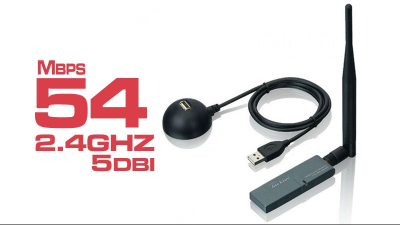 Adaptador USB Wireless USB 2.0 Wireless 802.11g antena 5dBi