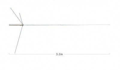 Antena Base Monobanda VHF  DIAMOND  BC-102 - Fibra = F-22