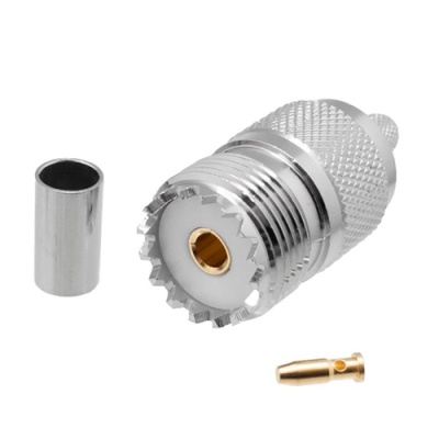 Conector Tipo UHF SO-239 Fêmea  Crimpar RG-58  Ref MT-3019