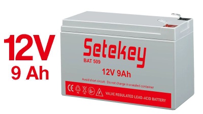 Bateria Chumbo AGM  Satkey 12V, 9AH, F2 (151mm x 65mm x 100mm)