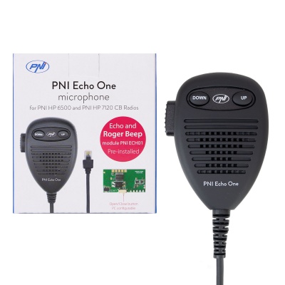 Microfone Rádio CB  Eletrete  PNI ECHO ONE – MICROFONE BC COM ECO E BIPE ROGER  RJ45
