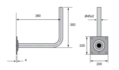 Suporte Tipo L  Ref 7349  380X350MM