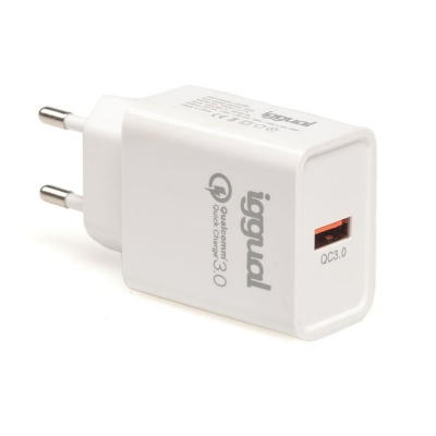 Cargador iggual Cargador 1xUSB carga rápida QC3.0 18W