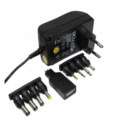 Alimentador Ac/Dc UNIVERSAL OUT 3-12VDC 1.5AMP 18W E  3-12V 1A 12W  8 CONECTORES + USB  37200045 /35