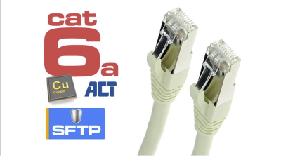 Cabo de Rede  CAT6a  S/FTP  M/M 0.25m  a 30m  ACT - 100% Cobre 26 AWG