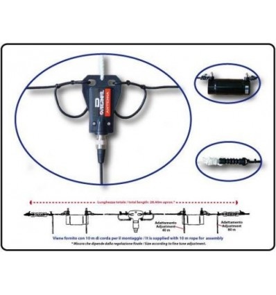 Antena Base HF Dipolo D ORIGINAL DX-W-375 (40-80m)