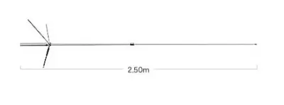 Antena Base Fibra Tribanda  50Mhz | 144 | 430 DIAMOND V2000 PL