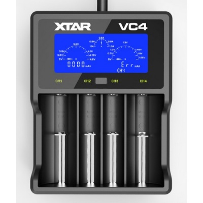 Cargador de Pilhas Xtar Mcvcvp124 Vc4 Carregador Universal Com Lcd Para Bateria De Li-Ion e Ni-MH