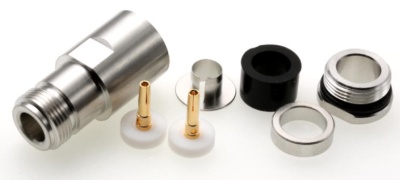 Conector Tipo N  Fêmea Cabo RG-213/H-2000/AIRCOM-P/LMR400 (Gold Contact) Ref UT-23 TA /N-23 TA Made in Germany