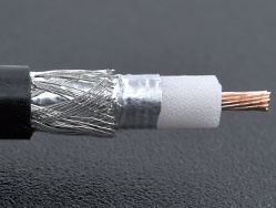 Cabo Coaxial  50  Ohms   H-155 SSB  5.4MM (PTFE) - Cobre