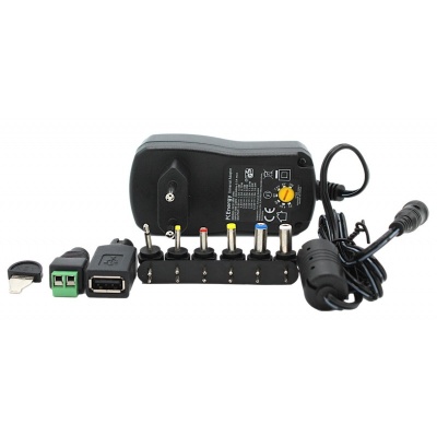 Alimentador Ac/Dc UNIVERSAL OUT 3-12VDC 1.5AMP 18W  E  3-12V 1A 12W  6 CONECTORES + USB  + BORNES