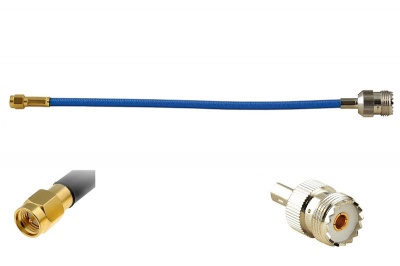 Cabo  Adaptadores com Cabo Coaxial SMA (M) / SO-239 (f) | 22cm