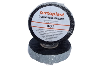 Fita Auto Vulcanizante  Preta  19x1mm  5,0 Metros  Certoplast
