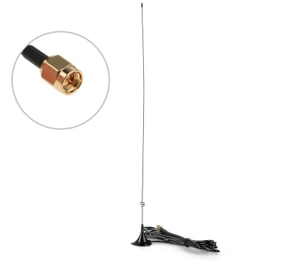 Antena Móvel Dual Banda 144/430Mhz Moonraker MRM-100S Mini SMA Macho
