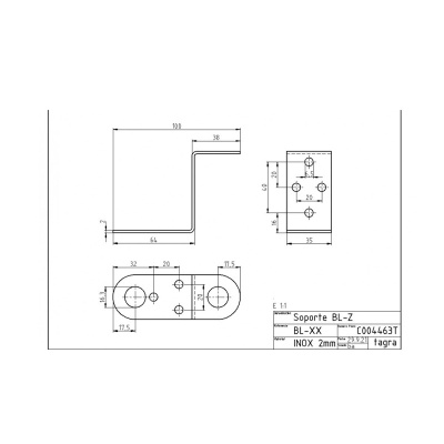 Suporte Metálico de Antena Tagra C004463T
