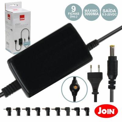 Alimentador Ac/Dc  Universal 9.5-20V 3A 48W JOIN KD5023