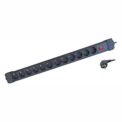 EXTENSÃO ELÉTRICA 12X SCHUKO C/ INTERRUPTOR 1.5M TE12CB