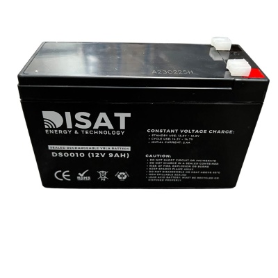 Bateria Chumbo AGM DISAT e Well 12V, 9AH, F1 (151mm x 65mm x 100mm)