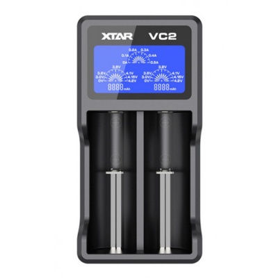 Cargador de Pilhas Xtar Mcvcvp124 Vc2 Cargador Universal Con Lcd Para Batería Li-Ion