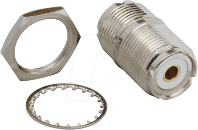 Adaptadora PL 259 UHF Fêmea  | Pl 259 UHF  Fêmea -Teflon HQ  300mhz  Ref 406045