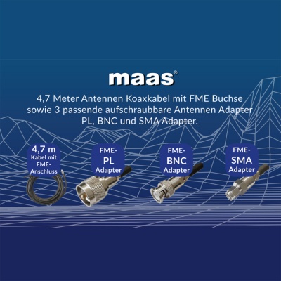 Base Magnética Maas MAG-160PL    C/Conector FME - HQ 500Mhz + Adaptadoras PL+BNC+SMA