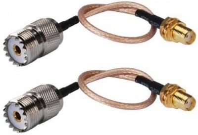 Adaptadores com Cabo Coaxial SMA (f) / SO-239 (f) | 15cm