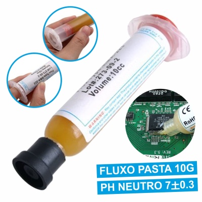 Pasta de soldar 223 SERINGA DE FLUX FUNDENTE  PARA SOLDAR SMD 10ML(AMTECH)